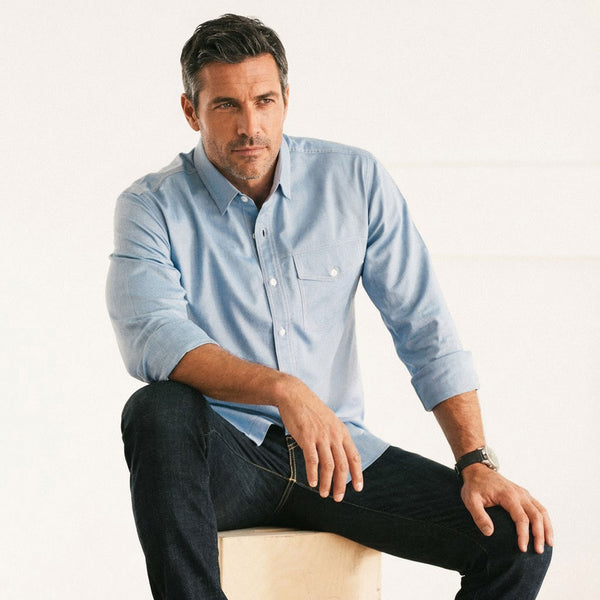 Men's Casual Shirt - Author in Classic Blue Oxford | Batch Men's Casual Shirt - Author in Classic Blue Oxford | Batch