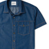 Author Short Sleeve Casual Shirt – Medium Blue Cotton Denim