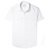 Constructor Knit Utility Short Sleeve Shirt – Pure White Cotton Jersey