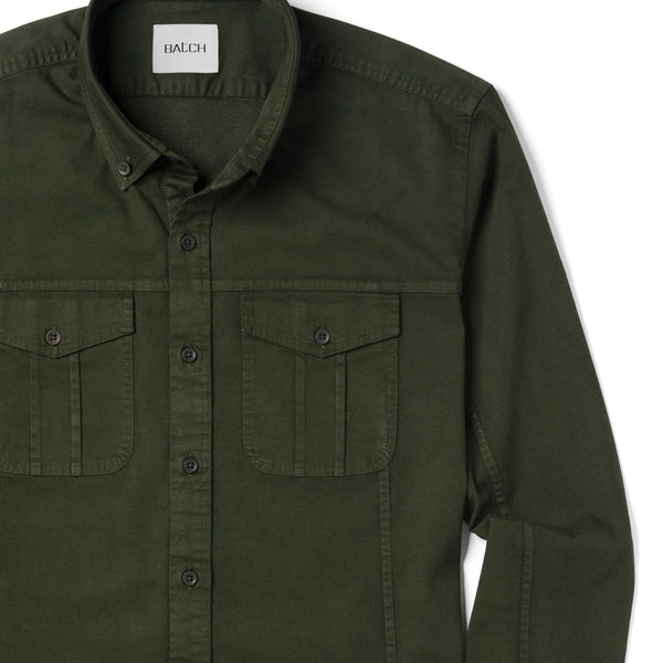 Men's Utility Shirt - Editor in Olive Green | Batch