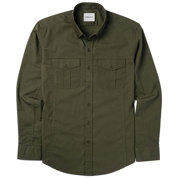 Men's Utility Shirt - Editor in Olive Green | Batch