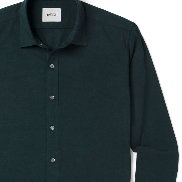 Men's Casual Button Down Shirt in Forest Green Cotton Jersey X-large - tall Men's Casual Button Down Shirt in Forest Green Cotton Jersey X-large - tall