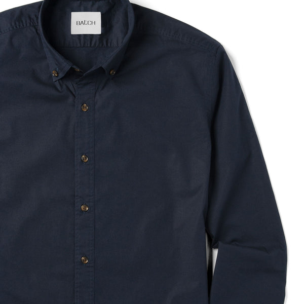 Donni The Poplin Button Down Shirt- Navy Stripe main image 1