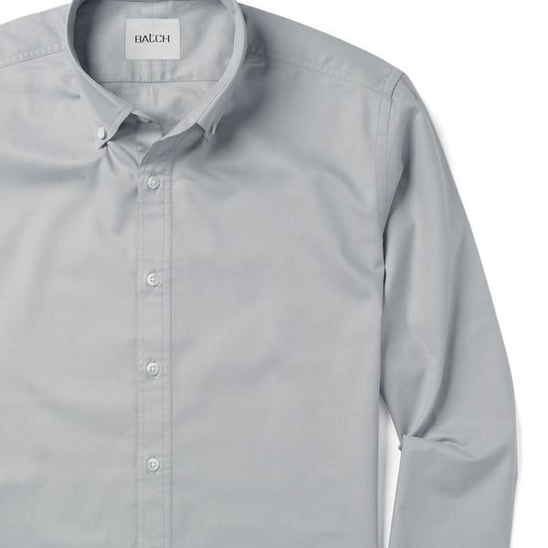 Men's Casual Button Down Shirt in Cement Gray Cotton Twill | Batch Men's Casual Button Down Shirt in Cement Gray Cotton Twill | Batch