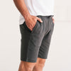 Batch Men's Essential Short - Slate Gray French Terry Image Side View On Body
