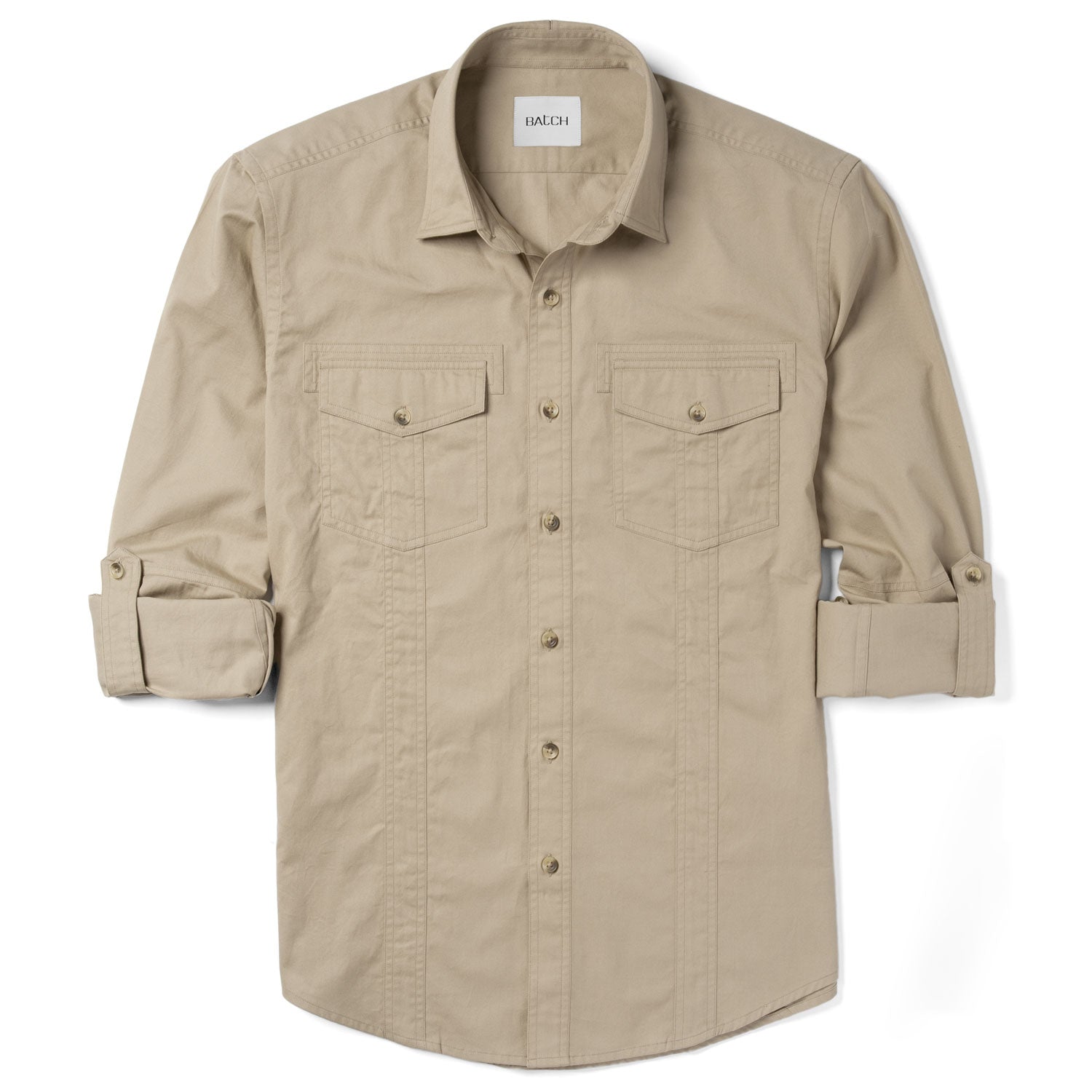 Explorer Utility Shirt – Desert Stone Cotton Twill