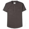 Fixer Short Sleeve Henley Shirt –  Slate Gray Cotton Jersey