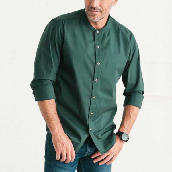 【GREEN】Band Collar TW Mesh Classic Fit BEAMS PLUS（ビームス プラス）Band Collar TW Mesh Classic Fit