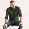 Essential Long Sleeve HBC Polo –  Forest Green Cotton Pique