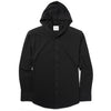 Hooded Essential Knit Shirt – Jet Black Cotton Jersey
