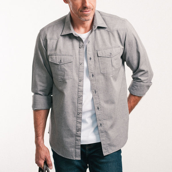 dress shirt makers near me Men's Utility Shirt - Maker In Burgundy Cotton Oxford Med / Large