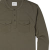 Pioneer Henley Shirt –  Fatigue Green Cotton Jersey