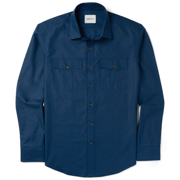 cobalt blue mens dress shirt Black n Bianco Boys' Signature Sateen Long Sleeve Dress Shirt in Blue