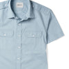 Smith Utility Short Sleeve Shirt – Light Blue Cotton Twill