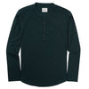 Batch Men's Essential Curved Hem Henley – Forest Green Cotton Jersey Image
