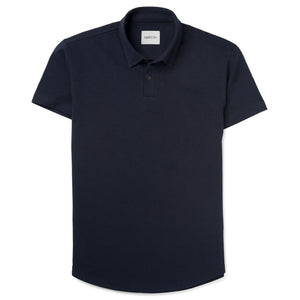 Batch Men's Essential Short Sleeve HBC Polo – Navy Cotton Pique Image