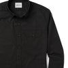 Batch Men's Builder Casual Shirt Black Cotton Oxford Pocket Close Up Image
