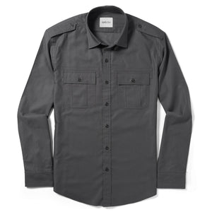 Batch Men's Convoy Two Pocket Men's Utility Shirt In Industrial Gray Mercerized Cotton Image