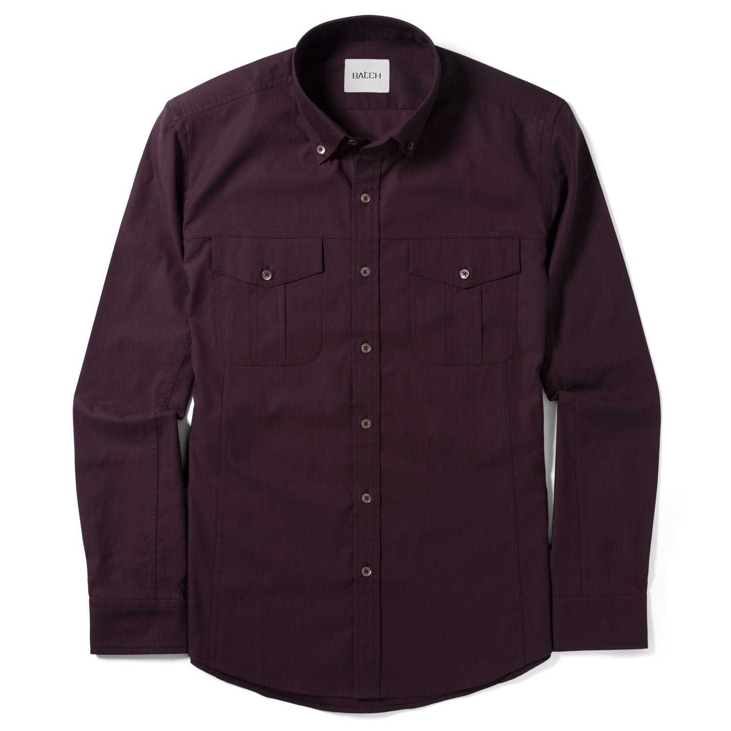 Editor Shirt – Dark Burgundy Mercerized Cotton