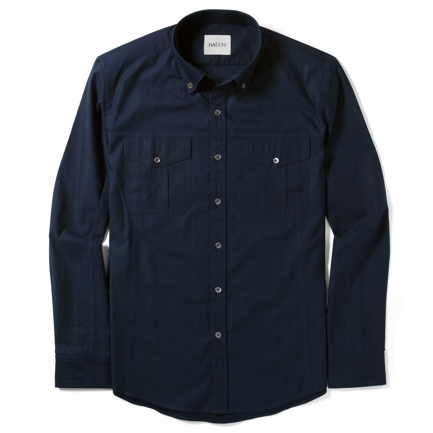 Editor Shirt – Dark Navy Mercerized Cotton