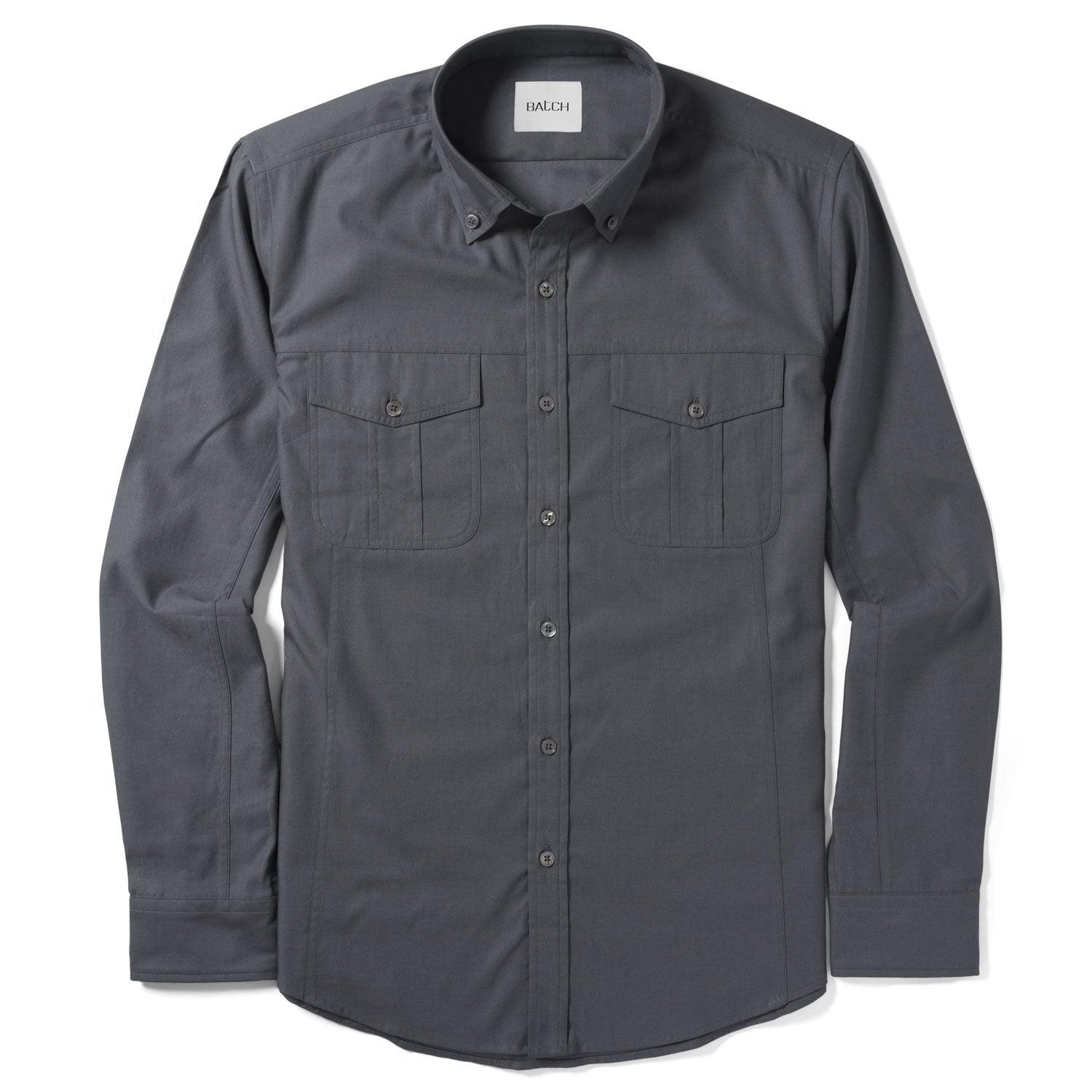 Editor Shirt – Slate Gray Mercerized Cotton