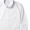 Batch Men's Casual White Twill Long Sleeve Button Down Shirt Close-Up Image