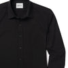 Batch Men's Essential T-Shirt Shirt - Jet Black Cotton Jersey Image Close Up