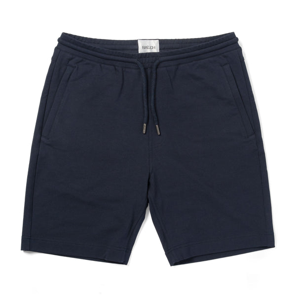 Men's Casual Essential Short in Navy Cotton French Terry | Batch