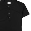 Essential WB Short Sleeve Henley Shirt –  Black Cotton Jersey