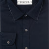Focul - Dark Navy Line Shirt With Collar Edge Detail