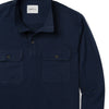 Batch Men's Constructor Pullover Shirt – Navy Cotton Jersey Image Pocket Close Up