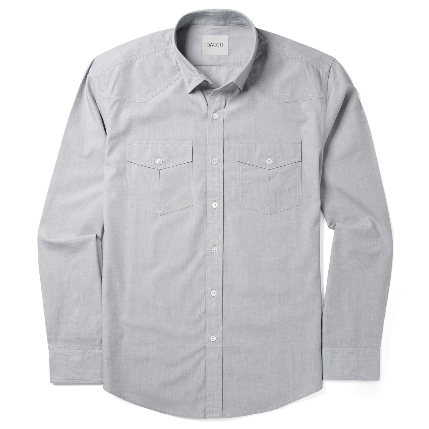 Maker Shirt – Aluminum Gray End-on-End