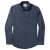 Maker Two Pocket Men's Utility Shirt In Navy Cotton End-On-End