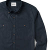 Rogue Men's Casual Shirt In Navy Blue Mercerized Cotton Close-Up