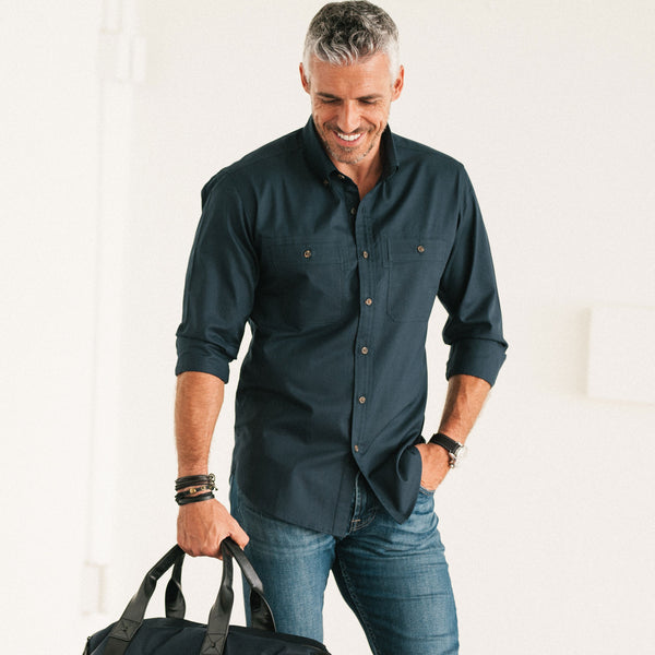 Rogue Utility Shirt – Dark Navy Cotton Twill