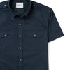 Smith Utility Short Sleeve Shirt – Dark Navy Cotton Twill