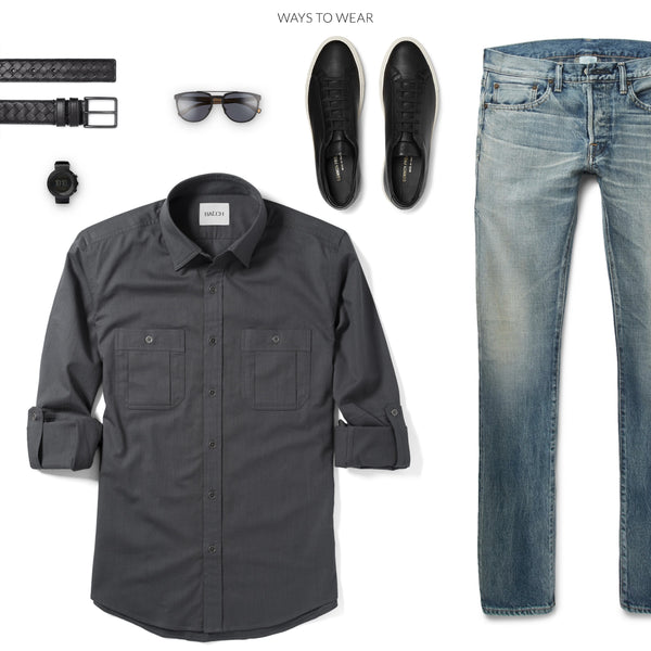 Men's Utility Shirt - Fixer in Slate Gray | Batch