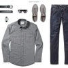 Maker Two Pocket Men's Utility Shirt In Smoke Gray Ways To Wear With Dark Denim