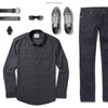 Convoy Two Pocket Men's Utility Shirt In Industrial Gray Ways To Wear With Dark Denim Image