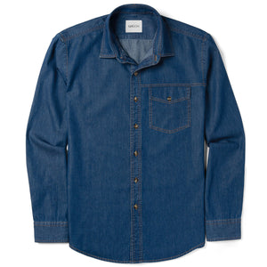Author Casual Shirt – Medium Blue Cotton Denim