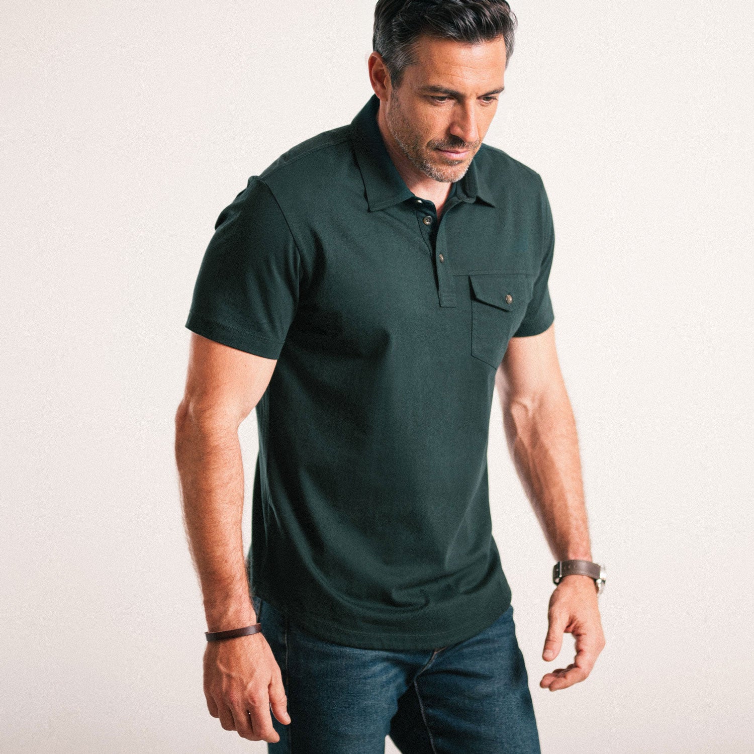 Author Short Sleeve Polo Shirt –  Evergreen Cotton Jersey