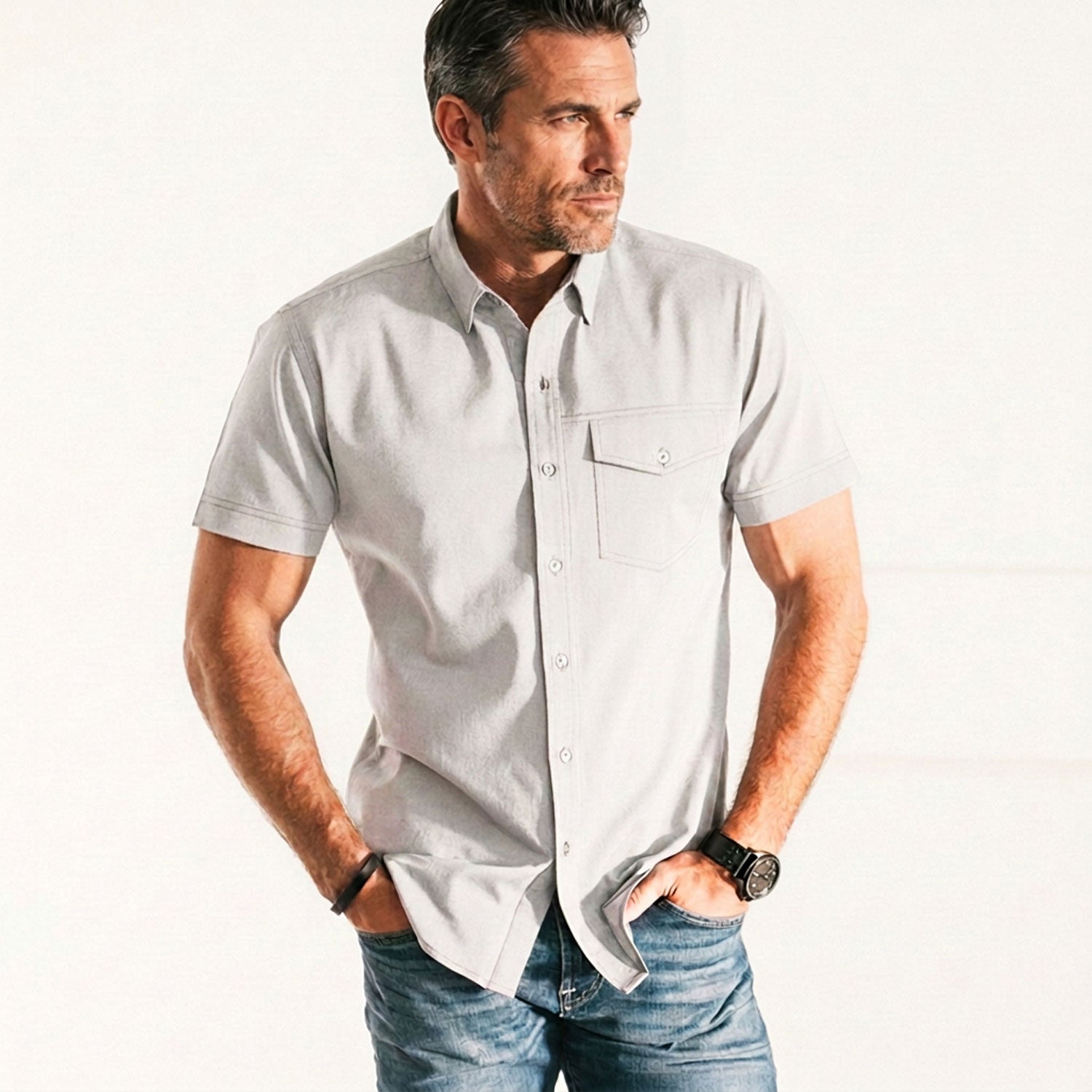 Men's Short Sleeve Casual Shirt