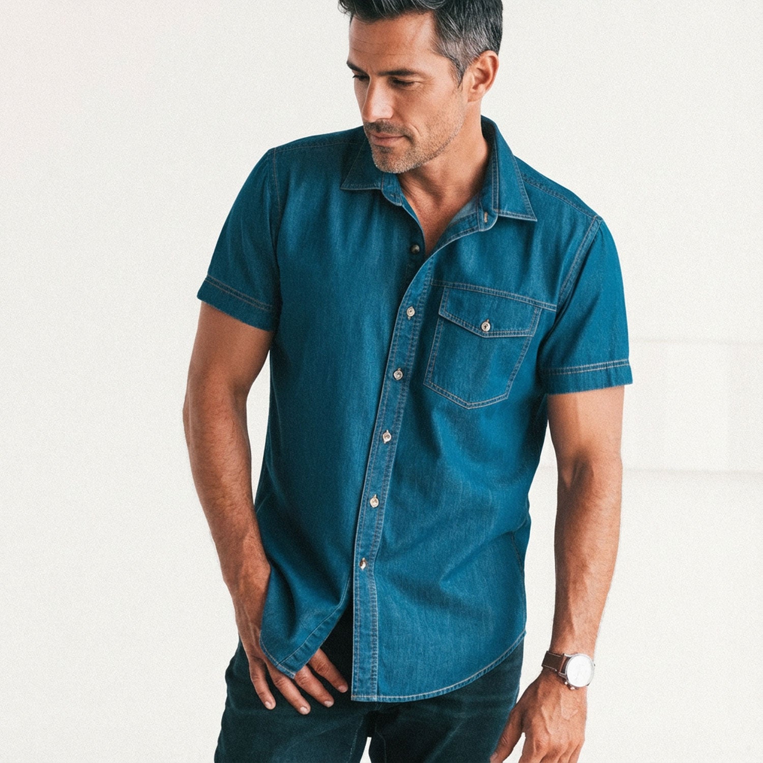 Men's Short Sleeve Casual Shirt
