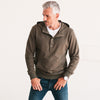 Batch Men's City Hoodie Olive Green Cotton French Terry On Body Image