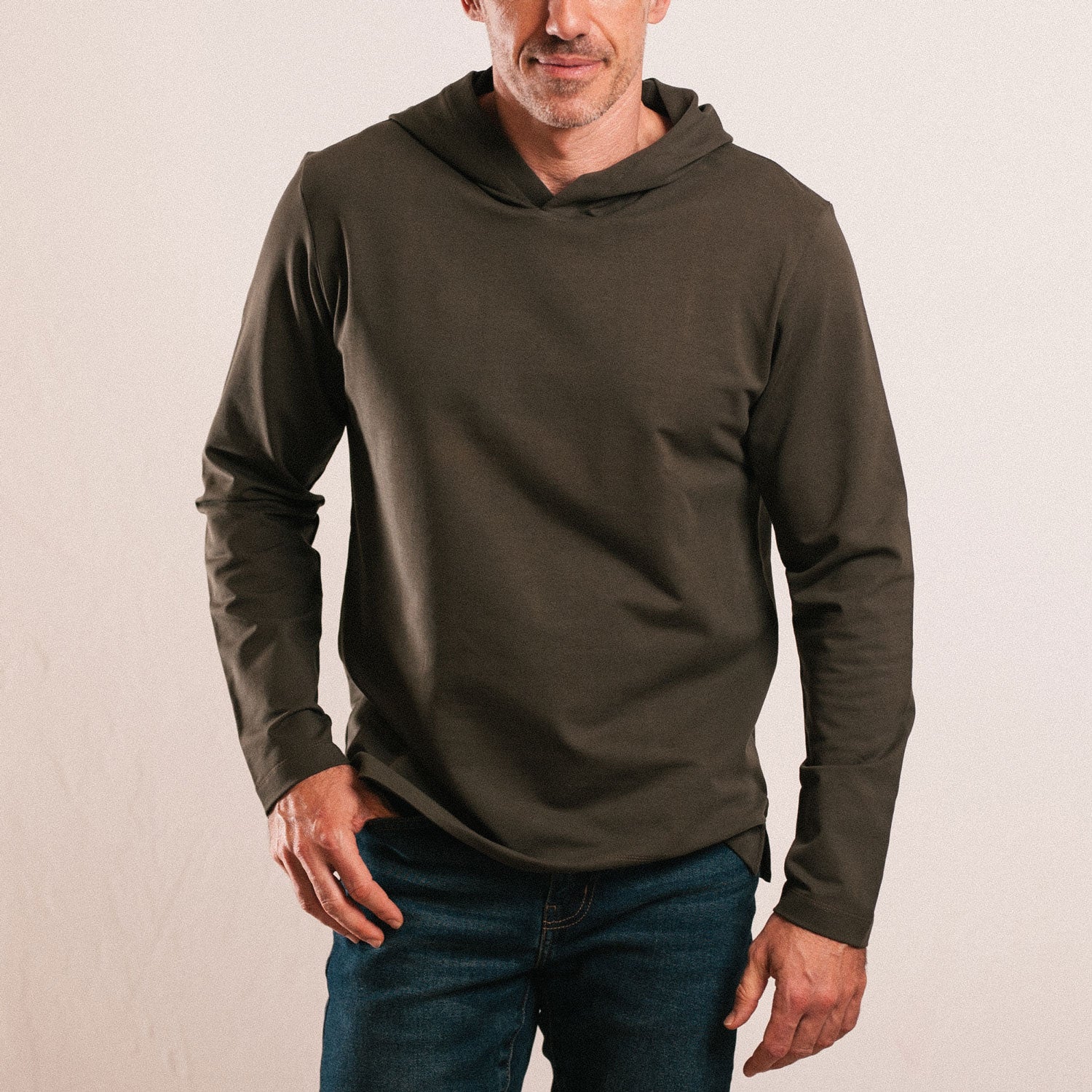 Clean Hoodie –  Olive Green French Terry