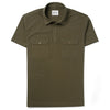 Batch Men's Constructor Short Sleeve Polo Shirt – Olive Green Cotton Jersey Image
