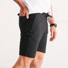 Batch Men's Constructor Short - Black Stretch Jersey On Body Side Image Close Up