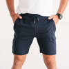Batch Men's Constructor Short - Navy Stretch Jersey Image Front On Body Close Up