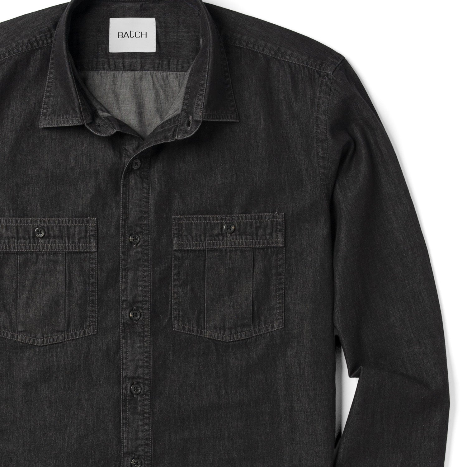 Men's Utility Shirt Craftsman in Dark Wash Black Denim Batch