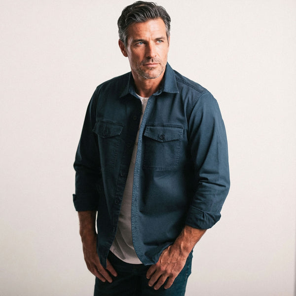 Distiller Shirt Jacket - Navy Heavy Twill